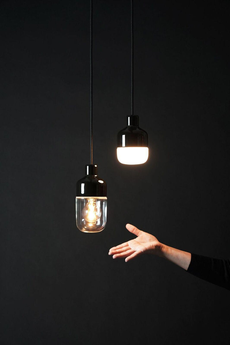 Ifø Ohm Pendel 100/215-Takpendler-Ifø Electric-Svart / Klart glass-8322-510-16-Lightup.no