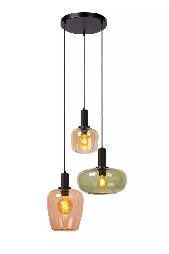 Ilona rondell takpendel 3-lys - B-vare-Takpendler-Lucide-Svart-LC45408/13/99-bvare-Lightup.no