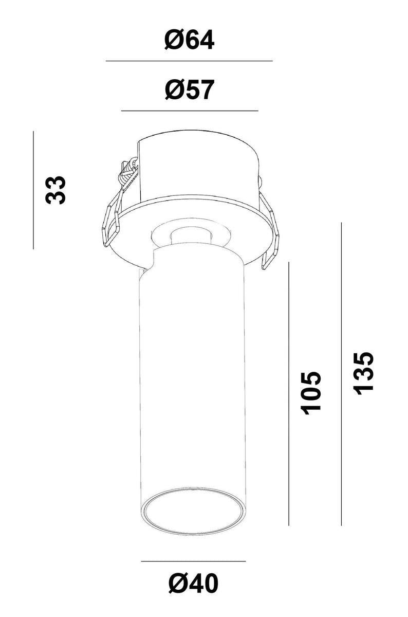 JP recessed downlight 8,9W 2700 kelvin - Dimbar-Downlight 230V-NorDesign-Svart / Gull-779490105-Lightup.no