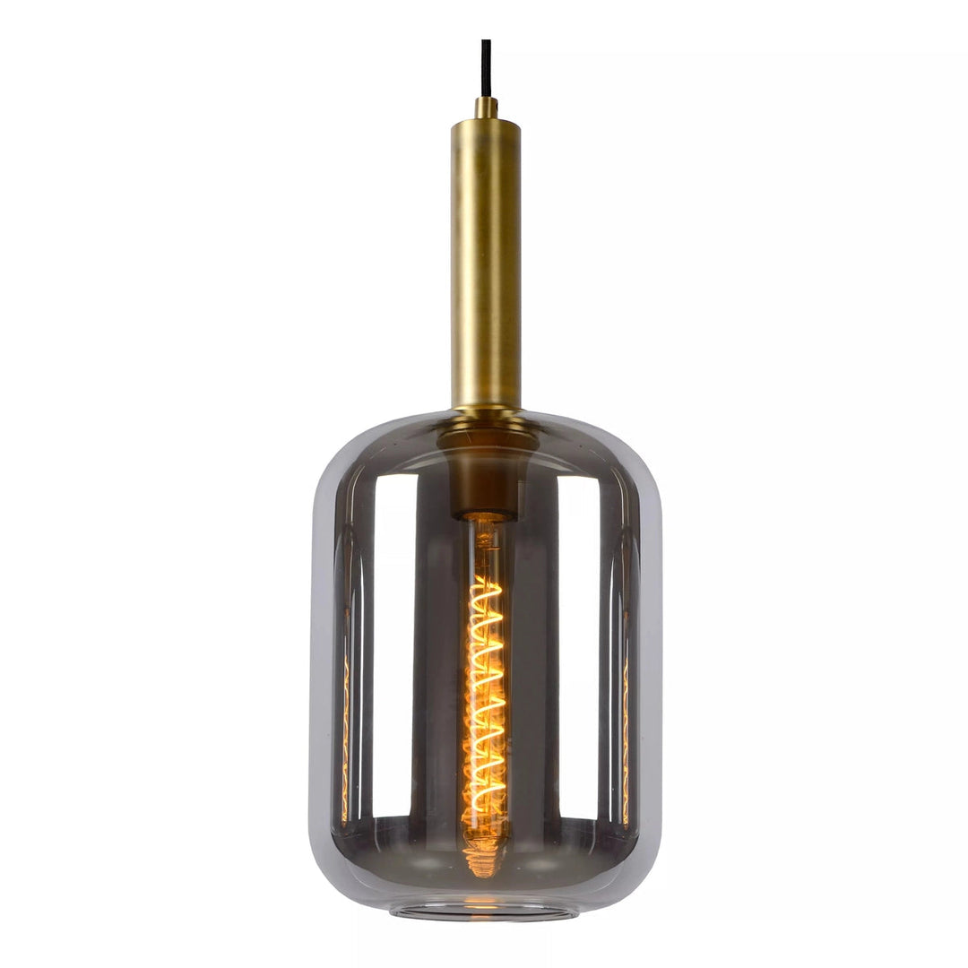 Joanet takpendel 3-lys-Takpendler-Lucide-Svart / Messing / Røyk-LC45494/03/65-Lightup.no