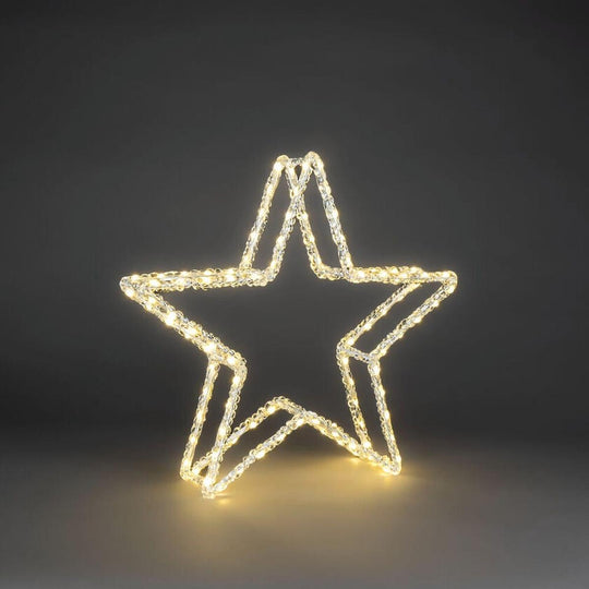 Julestjerne i akryl med LED utendørs-Julebelysning dekor og pynt ute-Konstsmide-Klar-4403-103-Lightup.no