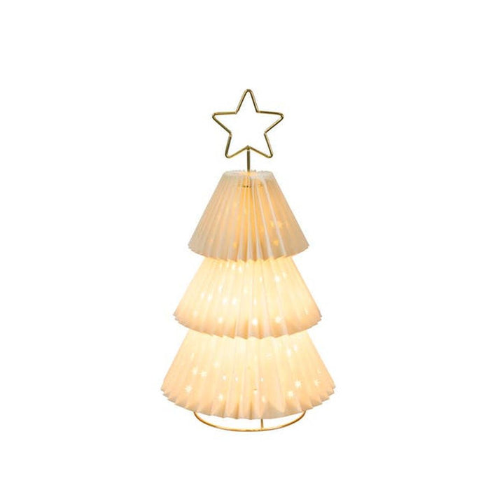 Juletre i papp med messing stjerne 36 cm-Julebelysning dekor og pynt-Konstsmide-Hvit-1858–202-Lightup.no