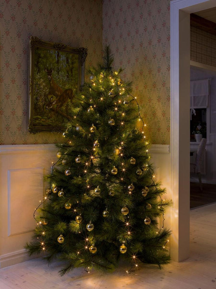 Juletrebelysning 150 LED – 180 cm – Amber-Julebelysning juletrelys og slynger-Konstsmide-Grønn-6360-820-Lightup.no