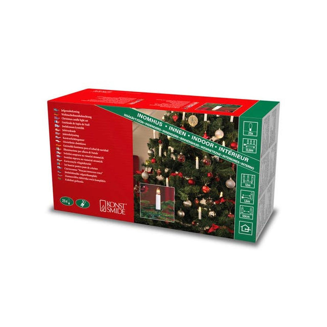 Juletrebelysning 25-lys delt støpsel-Julebelysning juletrelys og slynger-Konstsmide-Hvit-2032-000-Lightup.no