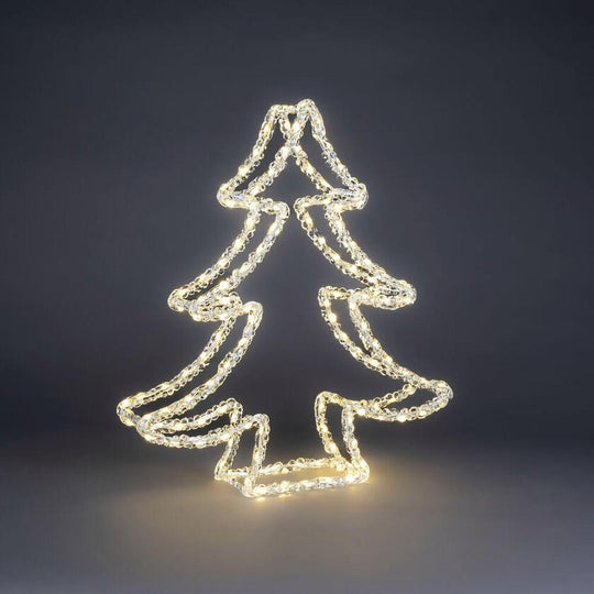 Juletresilhuett i akryl med LED utendørs-Julebelysning dekor og pynt ute-Konstsmide-Klar-4402-103-Lightup.no