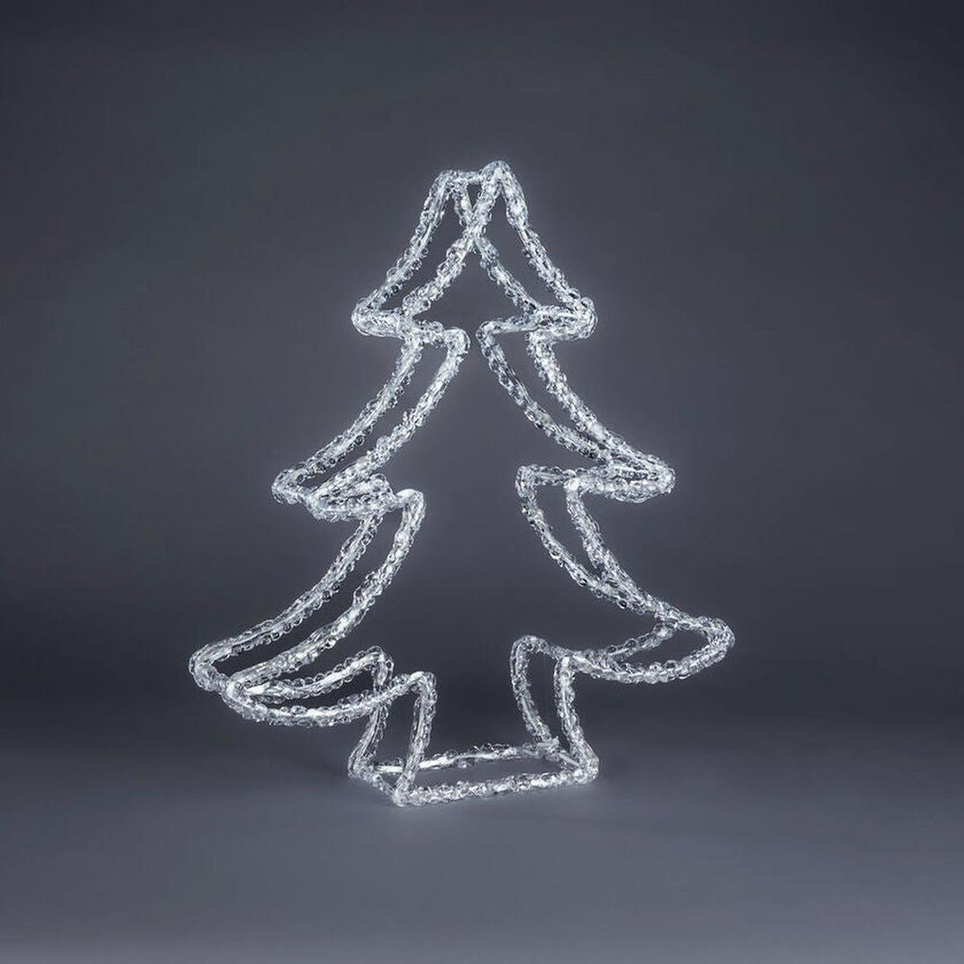 Juletresilhuett i akryl med LED utendørs-Julebelysning dekor og pynt ute-Konstsmide-Klar-4402-103-Lightup.no