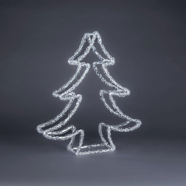 Juletresilhuett i akryl med LED utendørs-Julebelysning dekor og pynt ute-Konstsmide-Klar-4402-103-Lightup.no