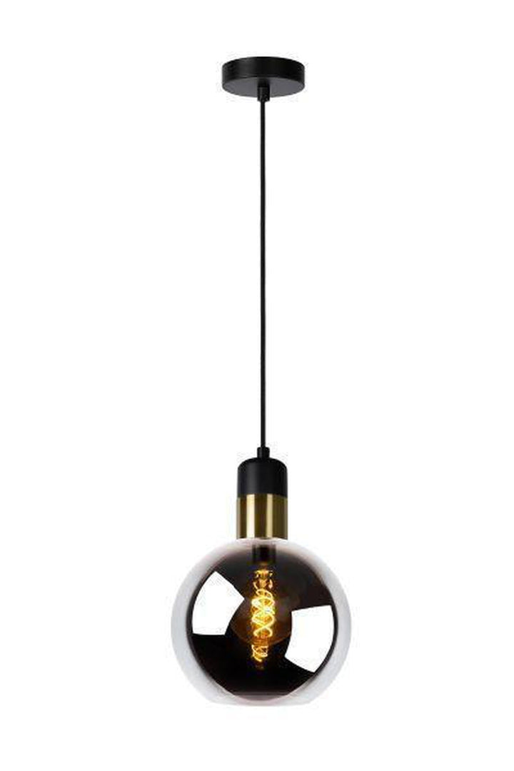Julius takpendel 20 cm - Røykfarget glass-Takpendler-Lucide-Røyk-LC34438/20/65-Lightup.no