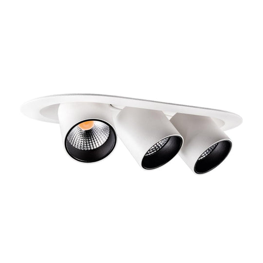 Junistar tube round triple takspot 15W 2700 Kelvin - Dimbar-Downlight 230V-Sg Armaturen As-Hvit-3217823-Lightup.no