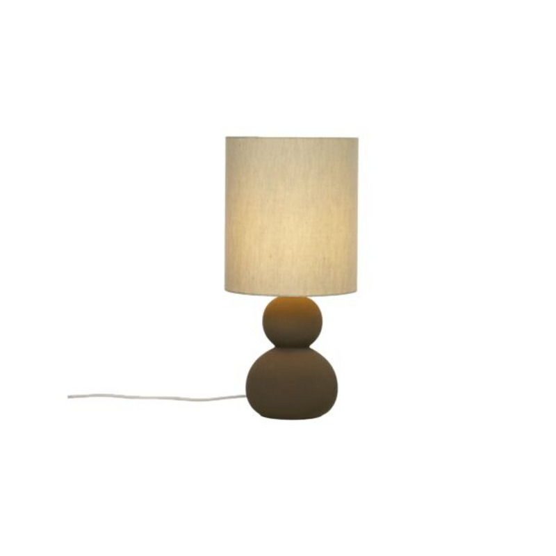 Kalamata bordlampe-Bordlamper-Aneta Lighting-Brun/Naturhvit-18305-16-16-Lightup.no