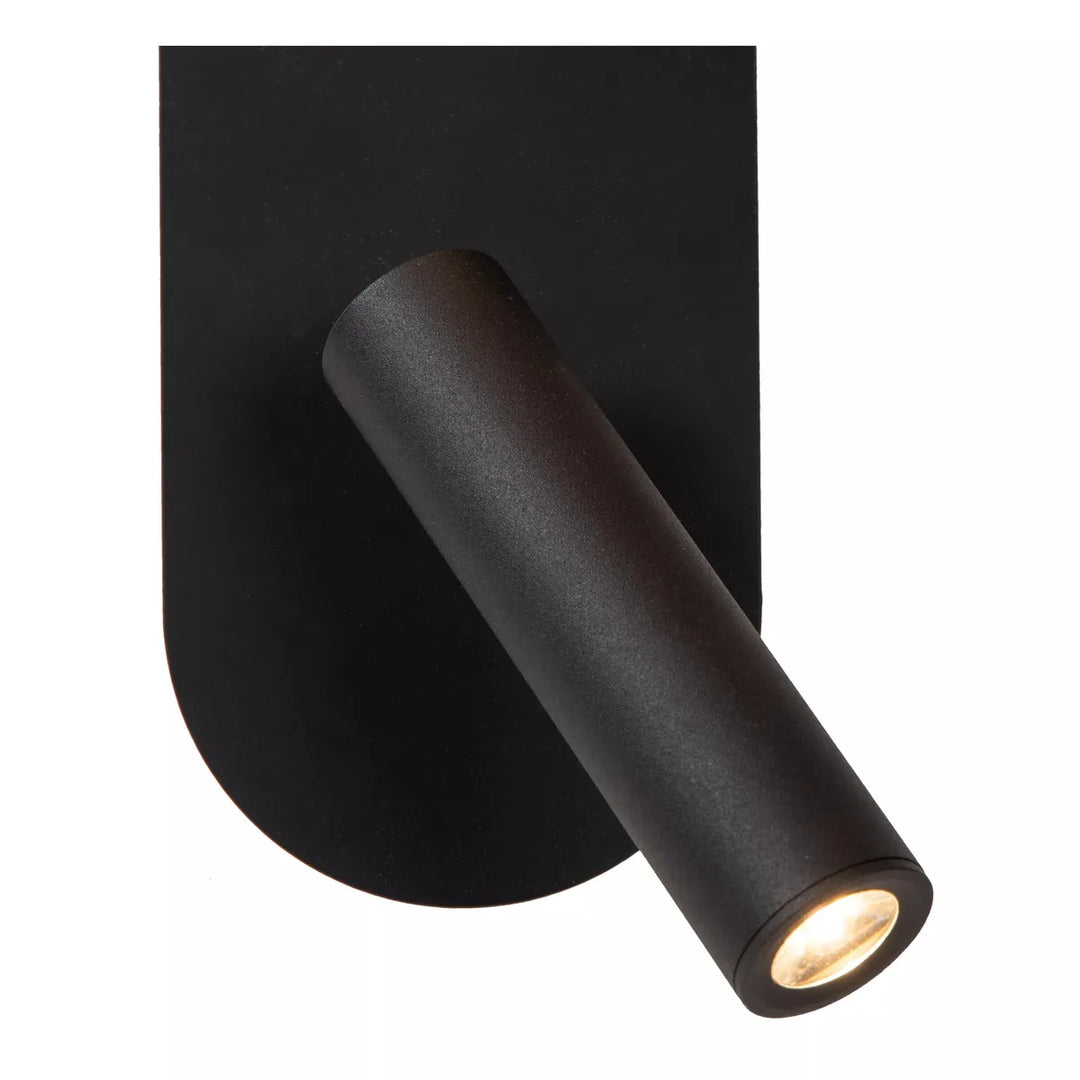 Kelly vegglampe med USB A,C og leselys-Vegglamper-Lucide-Svart / Hvit-LC77287/05/30-Lightup.no