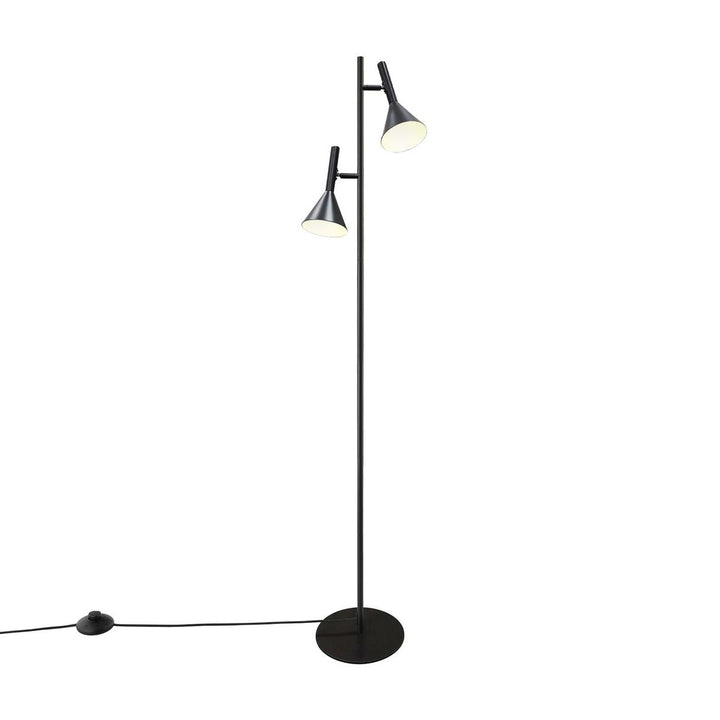 Kelvis gulvlampe 2-lys-Gulvlamper-Nordlux-Svart-2612784003-Lightup.no
