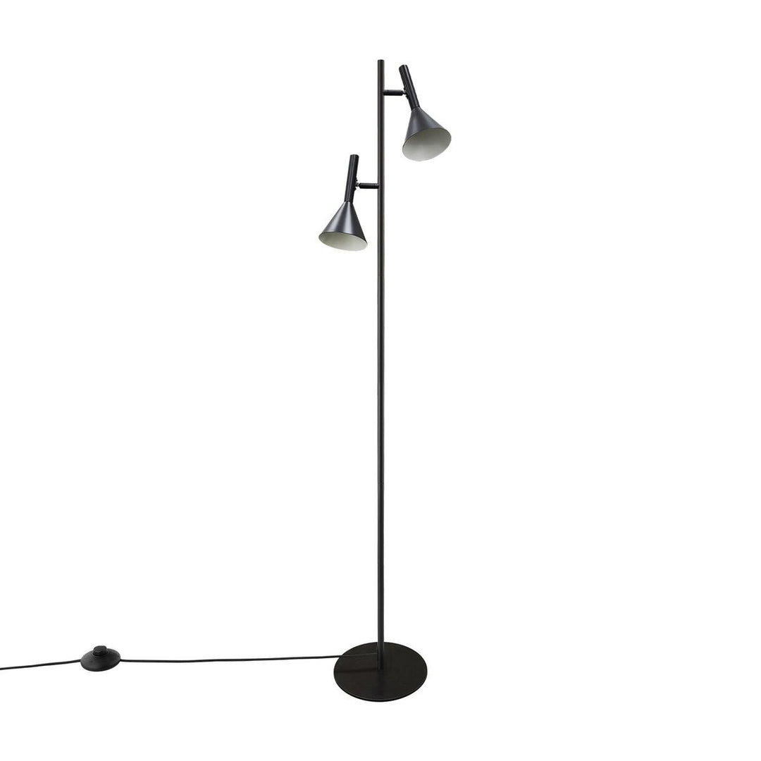 Kelvis gulvlampe 2-lys-Gulvlamper-Nordlux-Svart-2612784003-Lightup.no