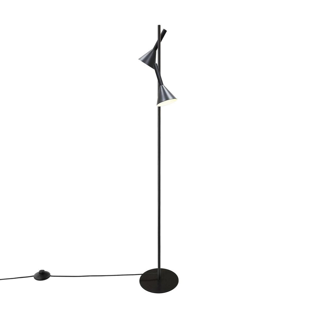 Kelvis gulvlampe 2-lys-Gulvlamper-Nordlux-Svart-2612784003-Lightup.no