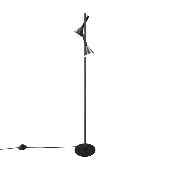 Kelvis gulvlampe 2-lys-Gulvlamper-Nordlux-Svart-2612784003-Lightup.no