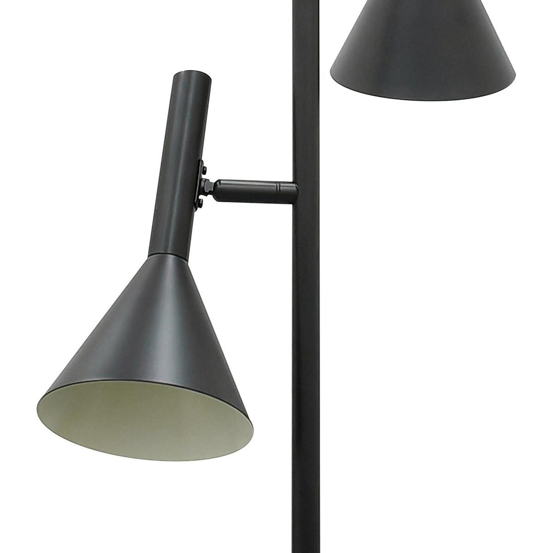 Kelvis gulvlampe 2-lys-Gulvlamper-Nordlux-Svart-2612784003-Lightup.no