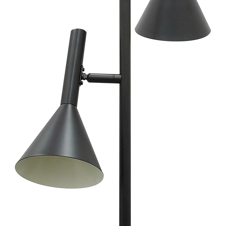 Kelvis gulvlampe 2-lys-Gulvlamper-Nordlux-Svart-2612784003-Lightup.no