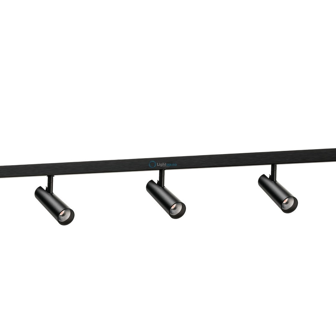 Komplett 2m Zip Tube Micro 3 X 7W LED 2000-2800K dim to warm-Zip spotskinne-Sg Armaturen As-Svart-3201621-3203652-Lightup.no
