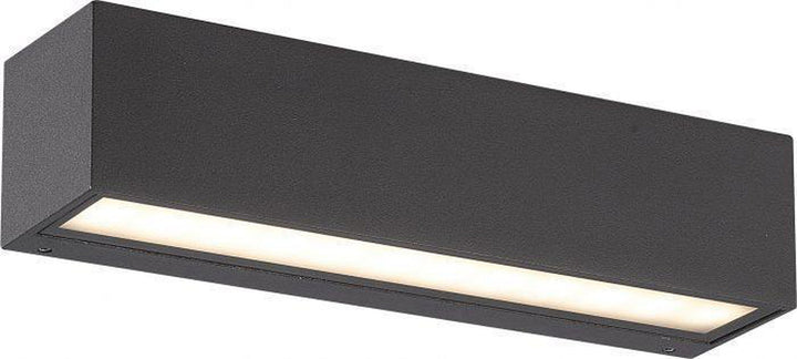 Kyoto 25 cm vegglampe ned - Antrasitt-Utebelysning vegg opp og ned-NorDesign-Grå-512940120v3-Lightup.no