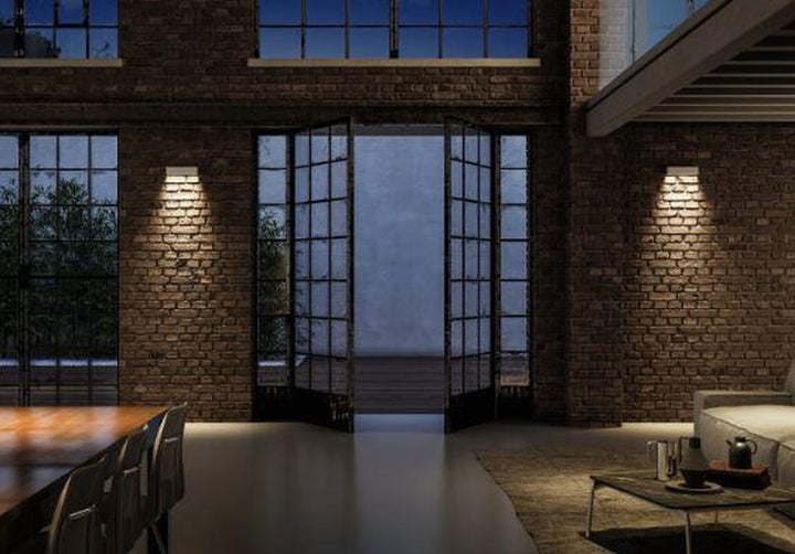 Kyoto 25 cm vegglampe ned - Antrasitt-Utebelysning vegg opp og ned-NorDesign-Grå-512940120v3-Lightup.no