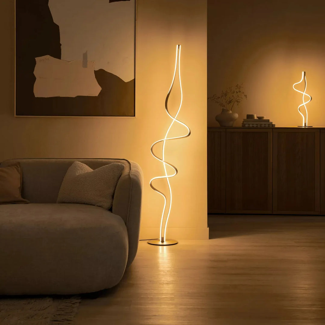 Lambada gulvlampe 38W 2700 Kelvin - Dimbar-Gulvlamper-Lucide-Champagne-LC52701/38/05-Lightup.no