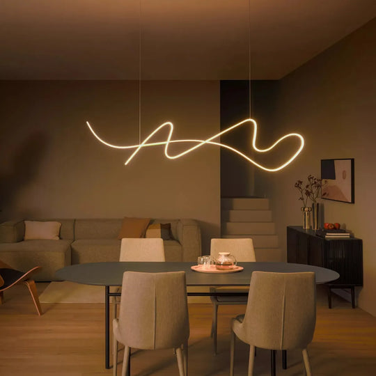 Lambada takpendel 47W 2700 Kelvin 165 cm - Dimbar-Takpendler-Lucide-Champagne-LC52401/54/05-Lightup.no