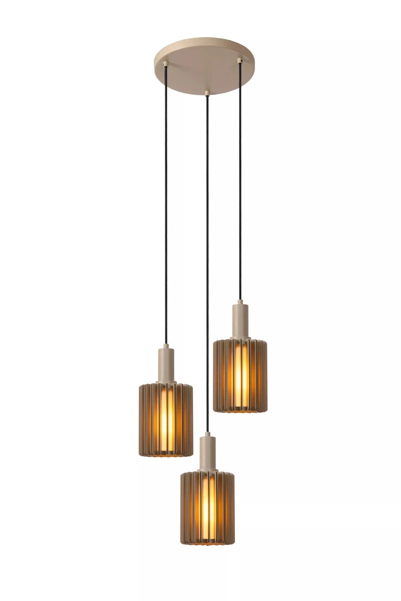 Lambers takpendel 3-lys-Takpendler-Lucide-Taupe-LC45410/13/41-Lightup.no