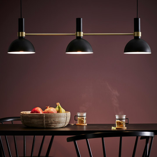 Larry takpendel - Svart/Børstet messing - Svart / Messing-Takpendler-Marksløjd-Svart / Messing-Mrk-106971-Lightup.no