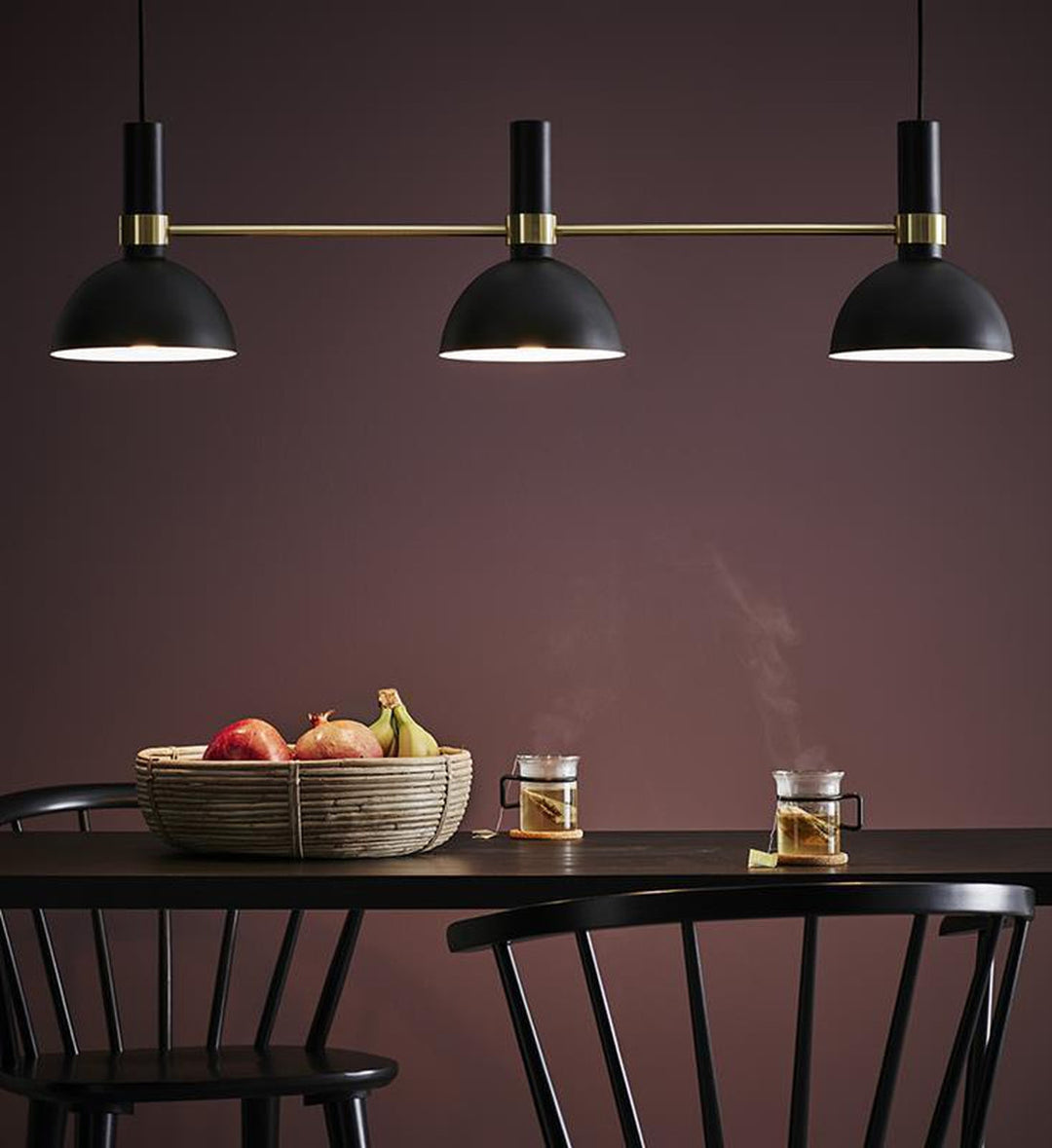 Larry takpendel - Svart/Børstet messing - Svart / Messing-Takpendler-Marksløjd-Svart / Messing-Mrk-106971-Lightup.no