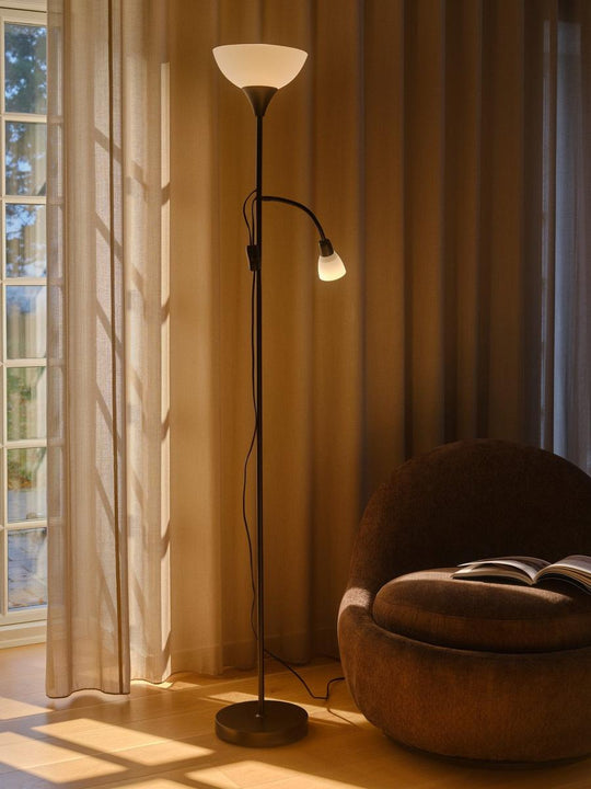 Lauria gulvlampe-Gulvlamper-Nordlux-Svart / Hvit-2512554003-Lightup.no