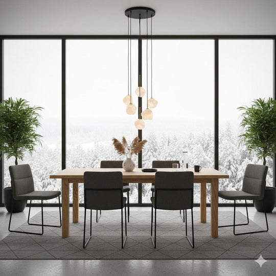 Lava Rondell takpendel 6-lys-Takpendler-TK Lighting-Svart / Gullfarget / Brun-TK-11394-Lightup.no