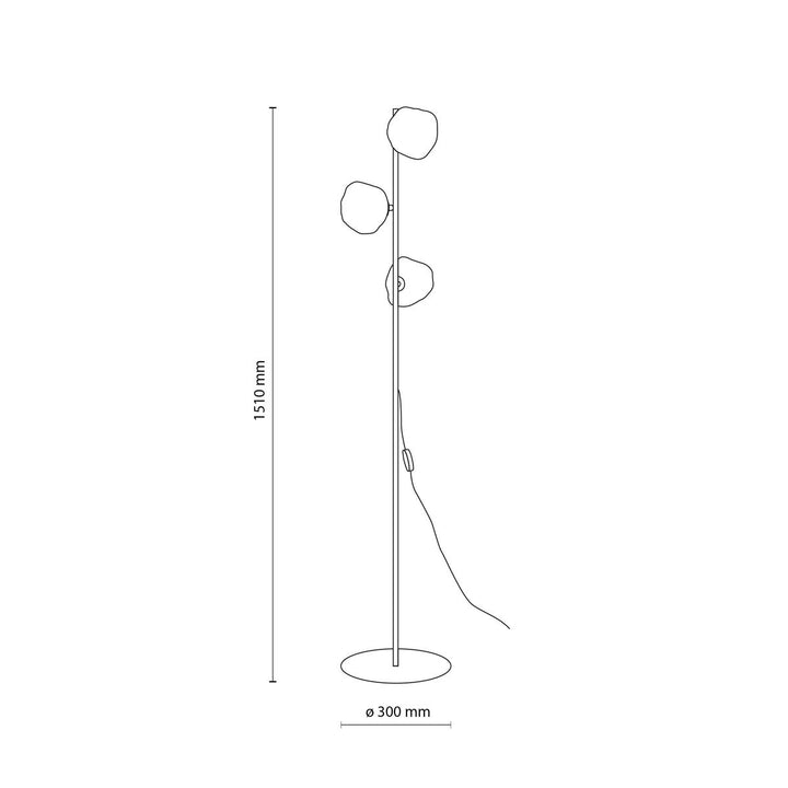 Lava gulvlampe 3-lys-Gulvlamper-TK Lighting-Brun-TK-16150-Lightup.no