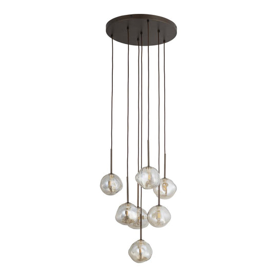 Lava rondell 7-lys-Takpendler-TK Lighting-Brun-TK-11328-Lightup.no