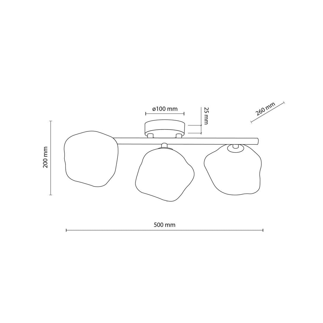 Lava taklampe 3-lys-Taklamper-TK Lighting-Brun-TK-11035-Lightup.no