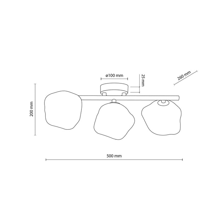 Lava taklampe 3-lys-Taklamper-TK Lighting-Brun-TK-11035-Lightup.no