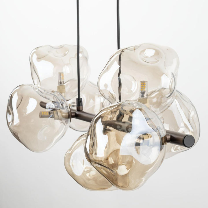 Lava takpendel 7-lys 90 cm-Takpendler-TK Lighting-Brun-TK-11033-Lightup.no