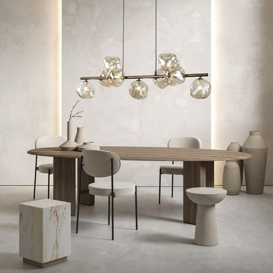Lava takpendel 9-lys 116 cm-Takpendler-TK Lighting-Brun-TK-11037-Lightup.no