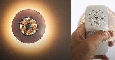 Led taklampe med vifte og fjernkontroll - 50 cm-Vifter-Halo Designs-5705639719808-Lightup.no