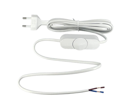 Ledningsdimmer 2,5 meter med støpsel-Elektro tilbehør lamper-NorDesign-Hvit-440520206-Lightup.no