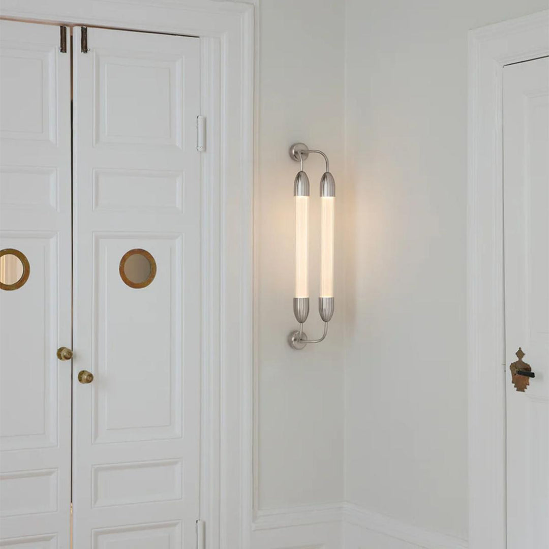 Lemon Squeeze kort dobbel vegglampe-Vegglamper-Umage-Krom-2624-Lightup.no