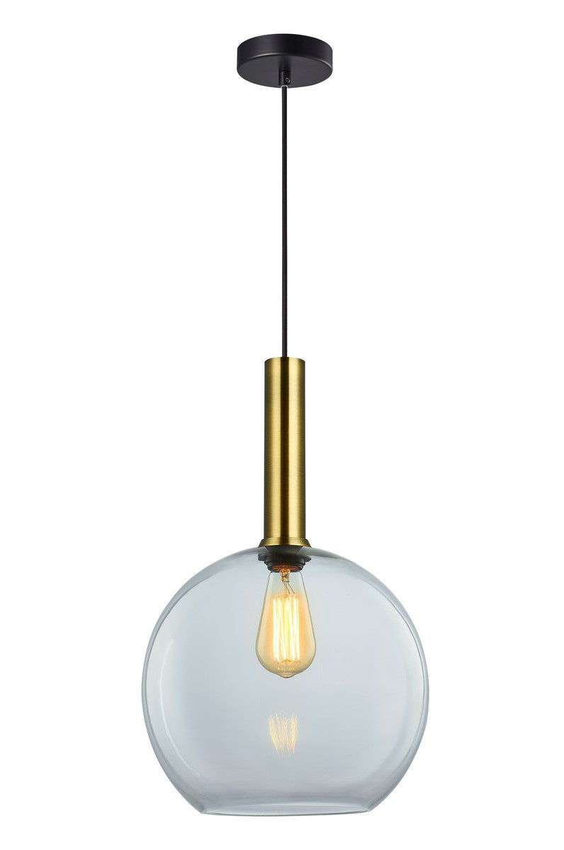 Less rondell takpendel 1 lys - Large-Takpendler-NorDesign-Svart / Klar-691150500+371303005+361303013-Lightup.no