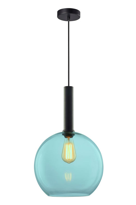 Less rondell takpendel 1 lys - Large-Takpendler-NorDesign-Svart / Blå-691150500+371303005+361303014-Lightup.no