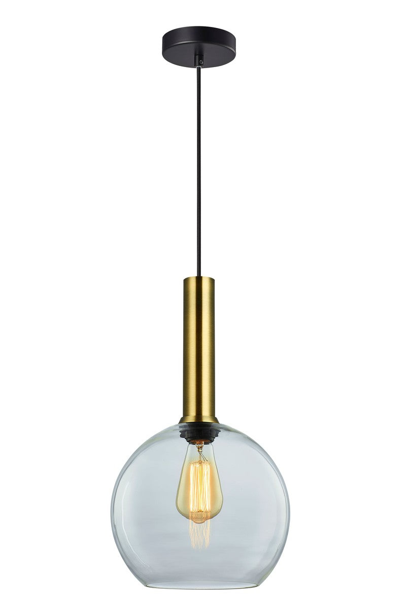 Less rondell takpendel 1 lys - Medium-Takpendler-NorDesign-Messing / Klar-691150500+371303003+361302513-Lightup.no