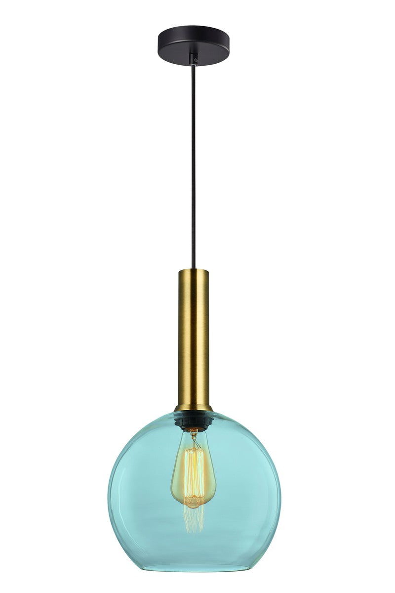 Less rondell takpendel 1 lys - Medium-Takpendler-NorDesign-Messing / Blå-691150500+371303003+361302514-Lightup.no