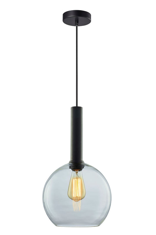 Less rondell takpendel 1 lys - Medium-Takpendler-NorDesign-Svart / Klar-691150500+371303005+361302513-Lightup.no