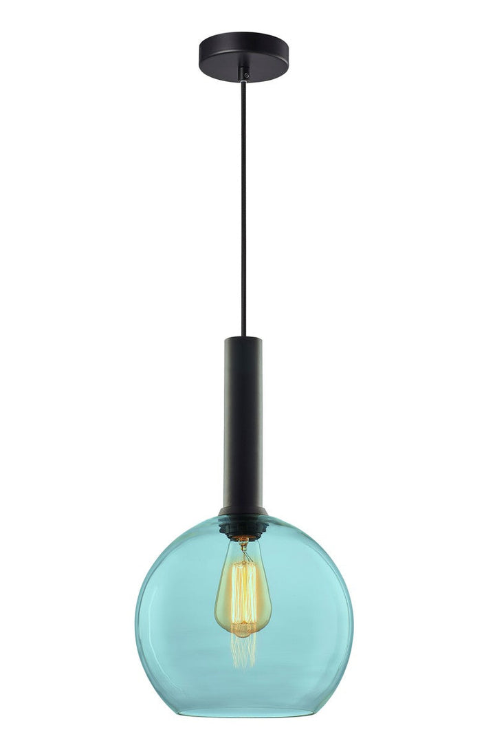 Less rondell takpendel 1 lys - Medium-Takpendler-NorDesign-Svart / Klar-691150500+371303005+361302513-Lightup.no