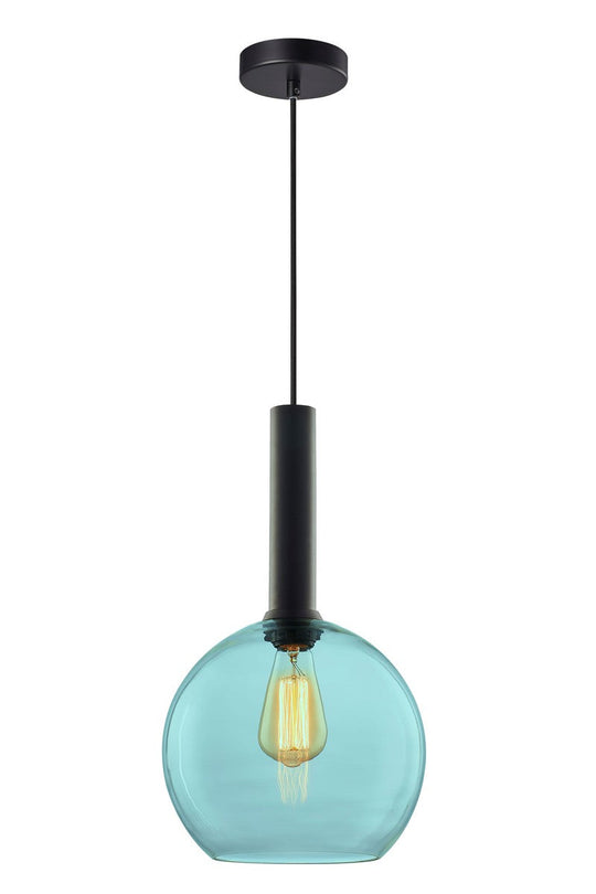 Less rondell takpendel 1 lys - Medium-Takpendler-NorDesign-Svart / Blå-691150500+371303005+361302514-Lightup.no