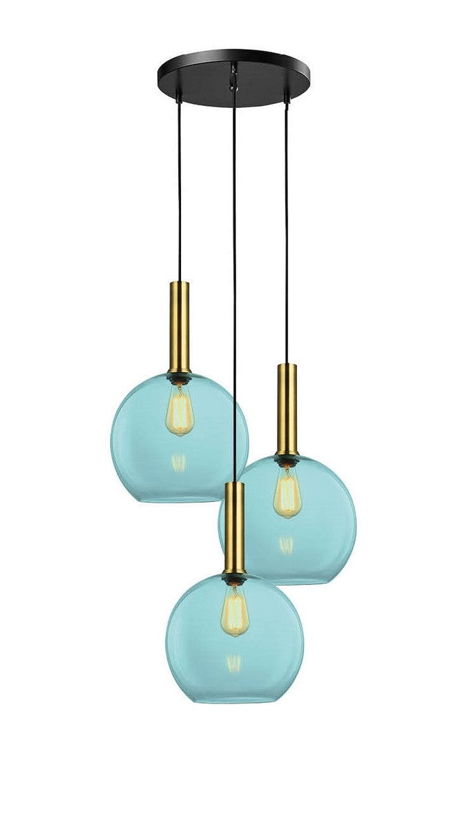 Less rondell takpendel 3 lys - Large-Takpendler-NorDesign-Svart / Klar-691300305+371303005+361303013-Lightup.no