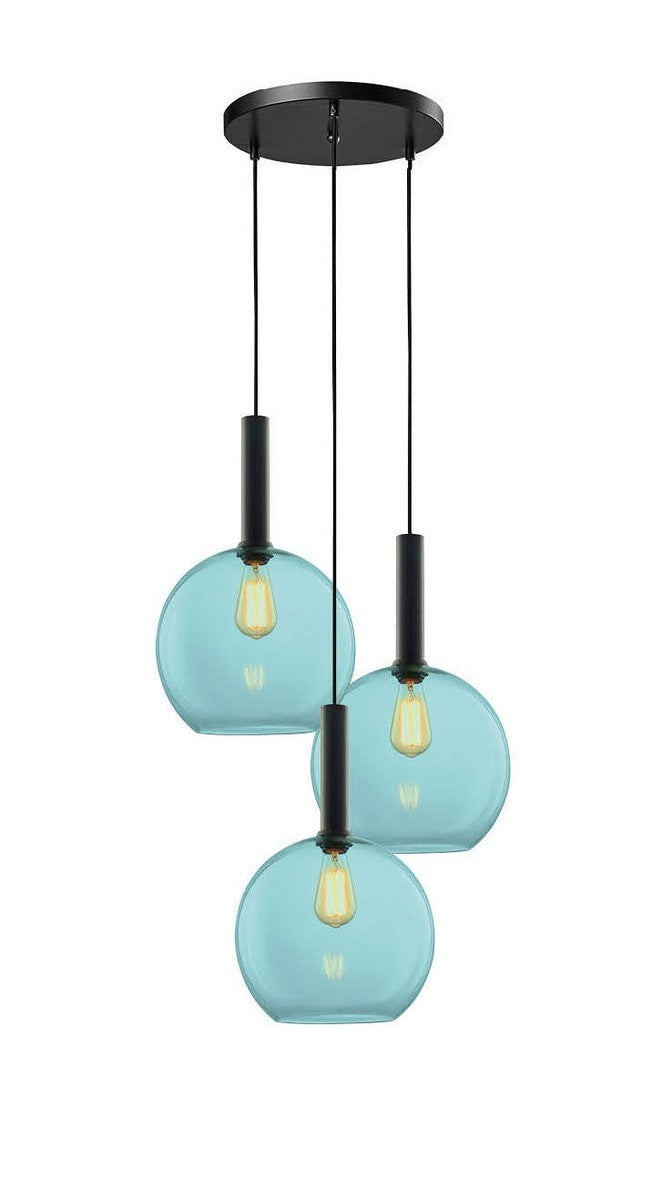 Less rondell takpendel 3 lys - Large-Takpendler-NorDesign-Svart / Klar-691300305+371303005+361303013-Lightup.no