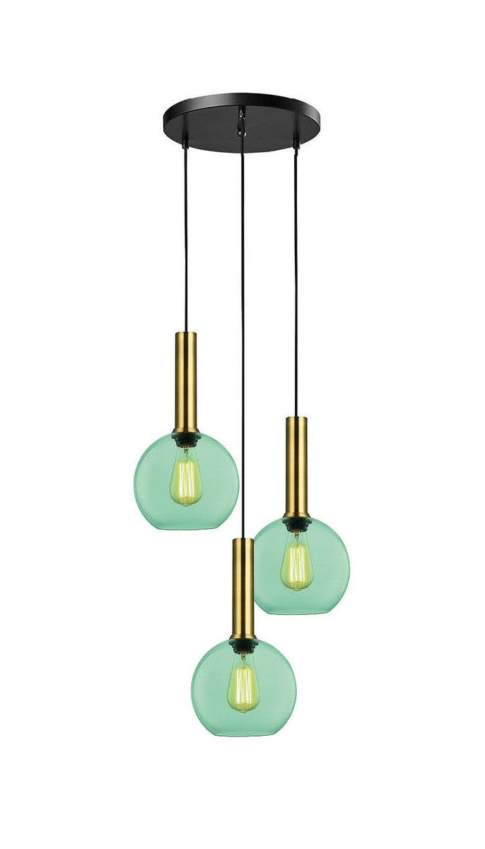 Less rondell takpendel 3 lys - Small-Takpendler-NorDesign-Svart / Klar-691300305+371303005+361302013-Lightup.no